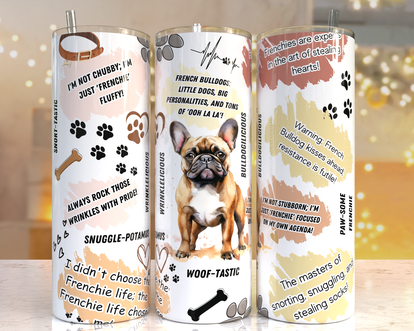 French Bulldog tumbler