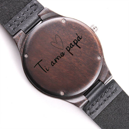 Engraved Wooded Watch