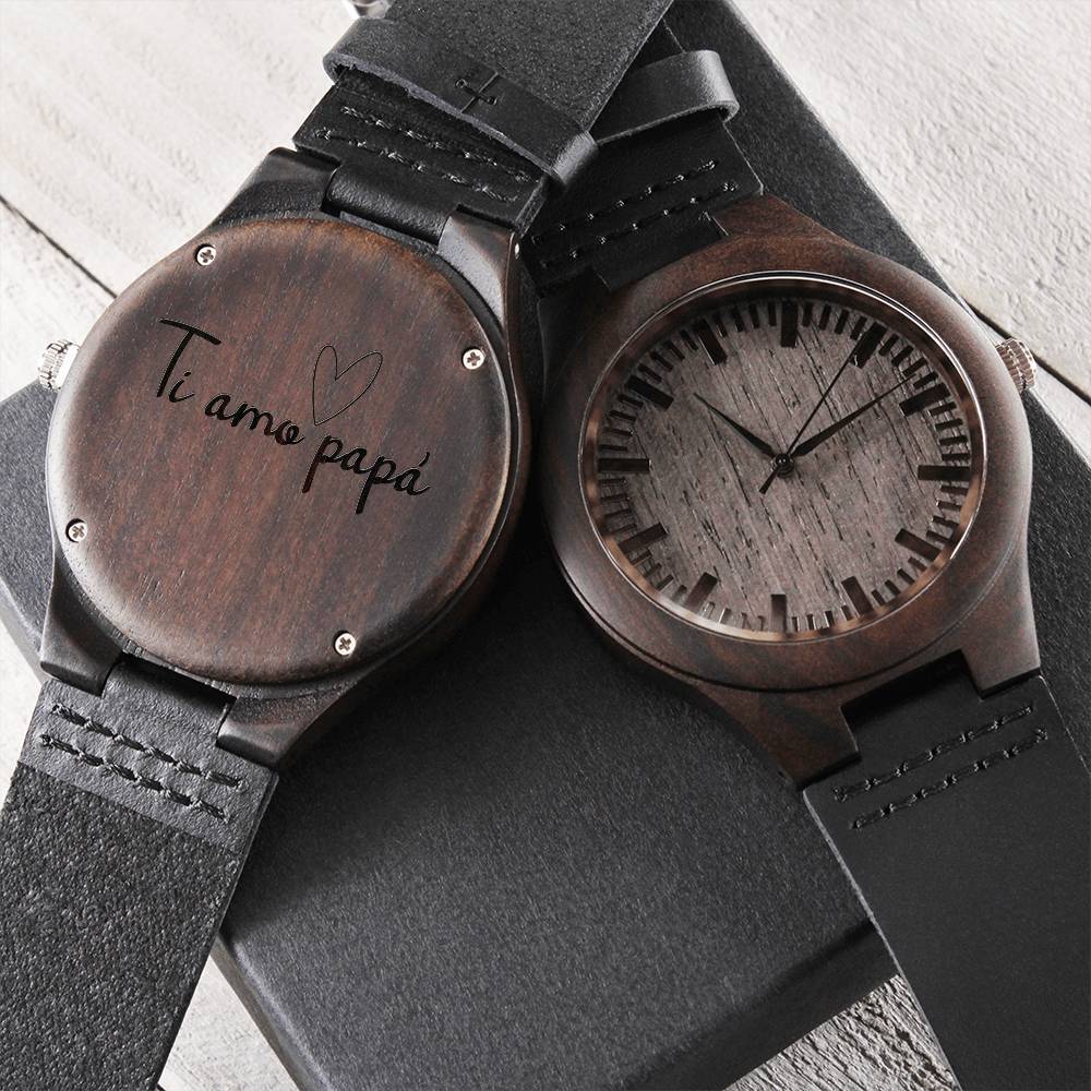 Engraved Wooded Watch