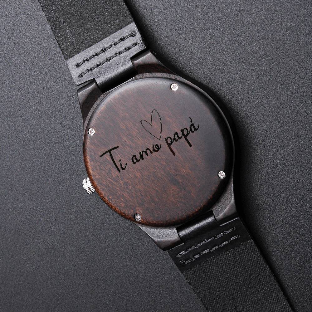 Engraved Wooded Watch